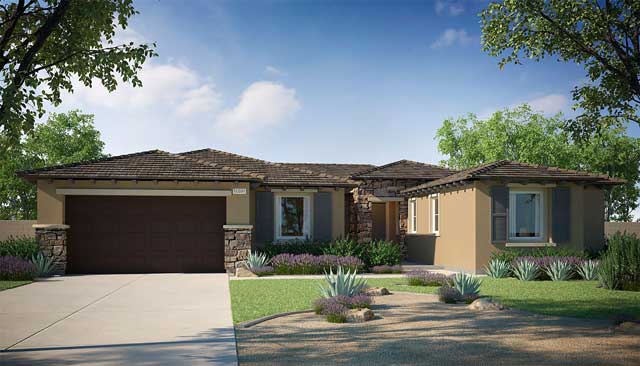 Artist rendering of front of plan 2BR.